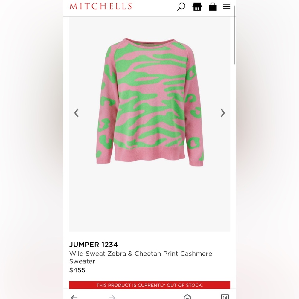 JUMPER 1234
Wild Sweat Zebra & Cheetah Print Cashmere Sweater